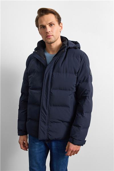 Lacivert Relaxed Fit Puffer Jacket
