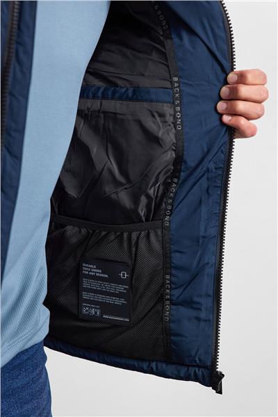 Lacivert Relaxed Fit Puffer Mont
