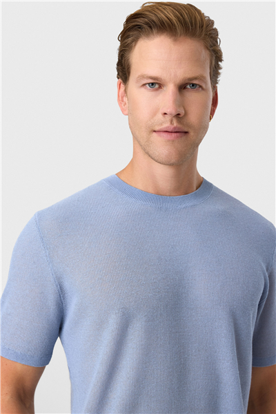Mavi Regular Fit Örme Triko