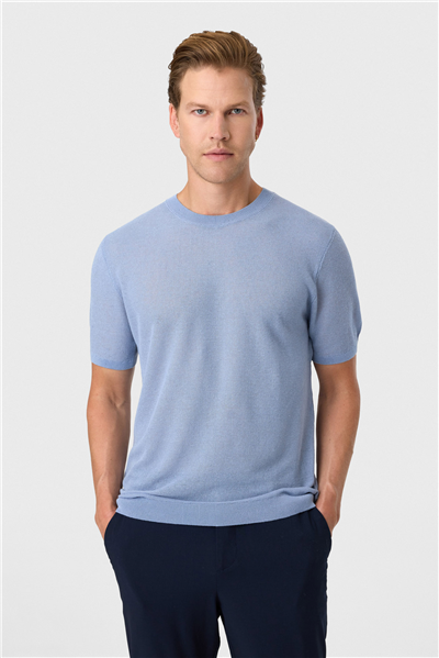 Mavi Regular Fit Örme Triko