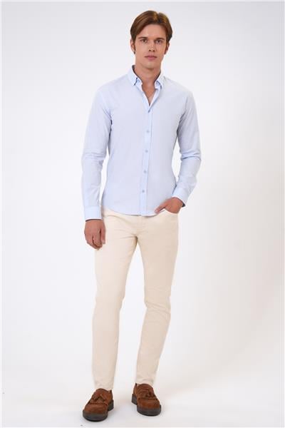 Mavi Slim Fit %100 Pamuk Gömlek