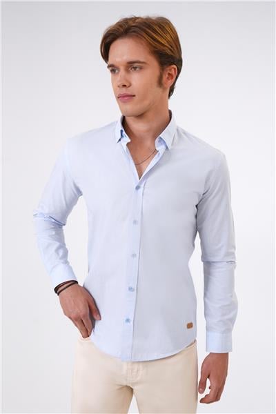 Mavi Slim Fit %100 Pamuk Gömlek