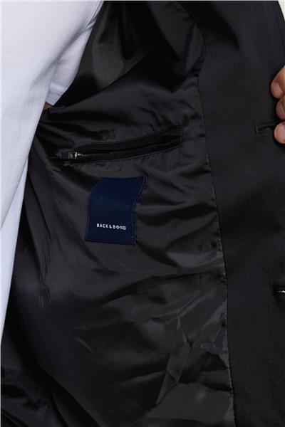 Siyah Ceket Gömlek Yaka Regular Fit Ceket