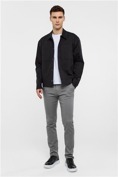 Siyah Ceket Gömlek Yaka Regular Fit Ceket