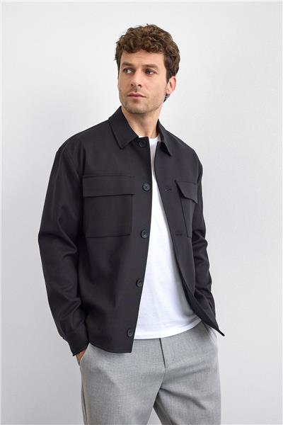 Siyah Modern Ceket