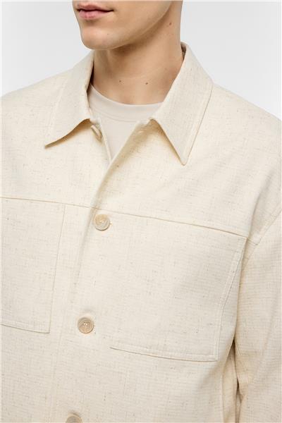 Bej Gömlek Yaka Regular Fit Ceket