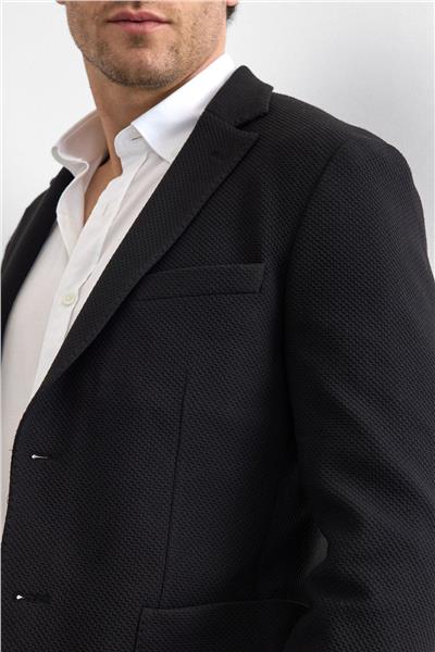 Siyah Mono Yaka Ceket