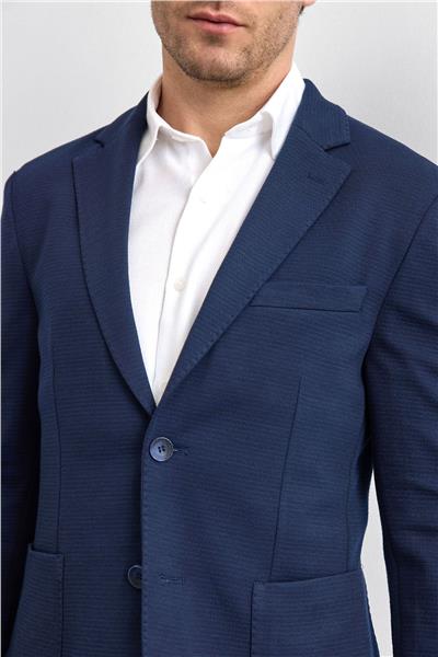 Lacivert Mono Yaka Ceket