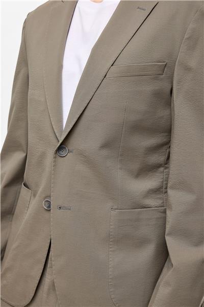 Adaçayı Slim Fit Mono Yaka Ceket