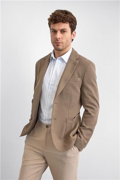Camel Mono Yaka Ceket