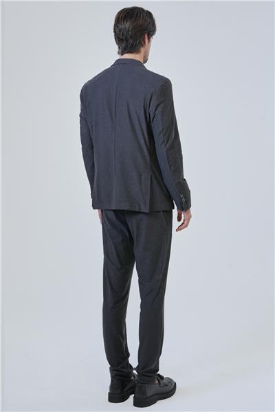 Siyah Slim Fit Mono Yaka Ceket