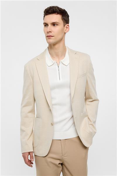 Bej Mono Yaka Ceket