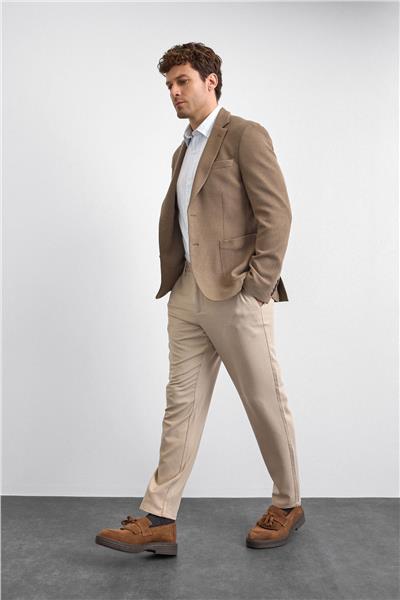 Camel Mono Yaka Ceket