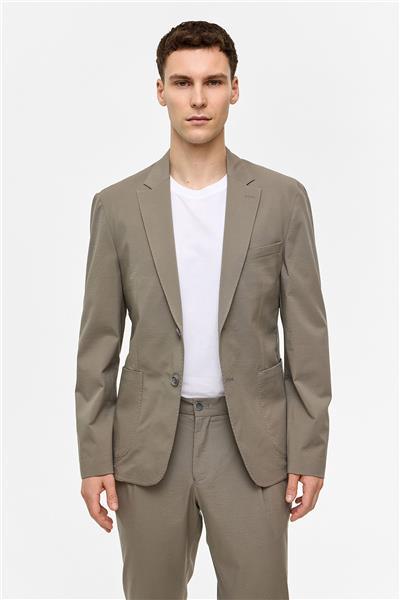 Adaçayı Slim Fit Mono Yaka Ceket