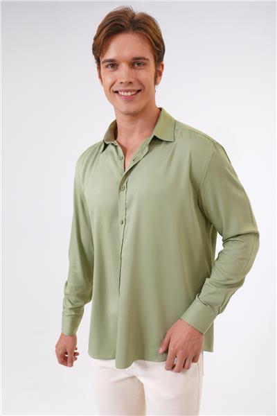 Adaçayı Loose Fit Gömlek