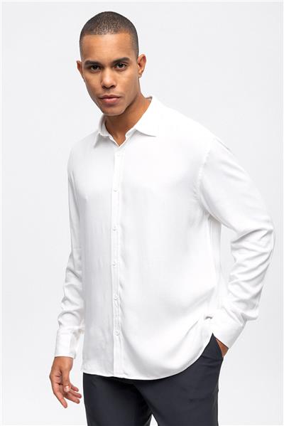 Beyaz Loose Fit Gömlek