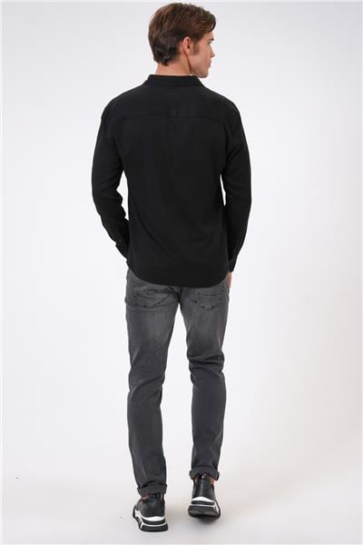 Siyah Loose Fit Gömlek