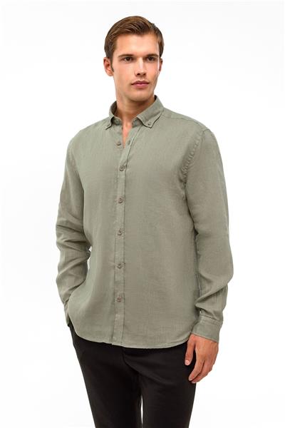 Haki Comfort Uzun Kollu Gömlek