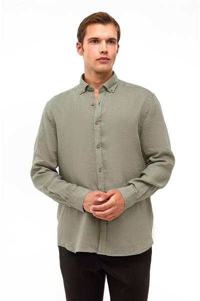 Haki Comfort Uzun Kollu Gömlek