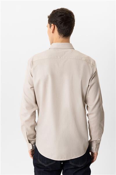 Taş Slim Fit Armürlü %100 Pamuk Gömlek