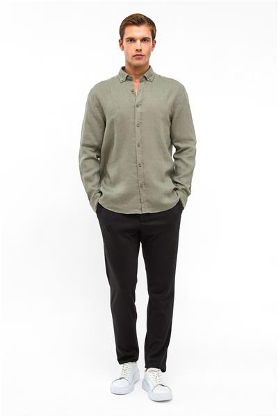 Haki Comfort Uzun Kollu Gömlek