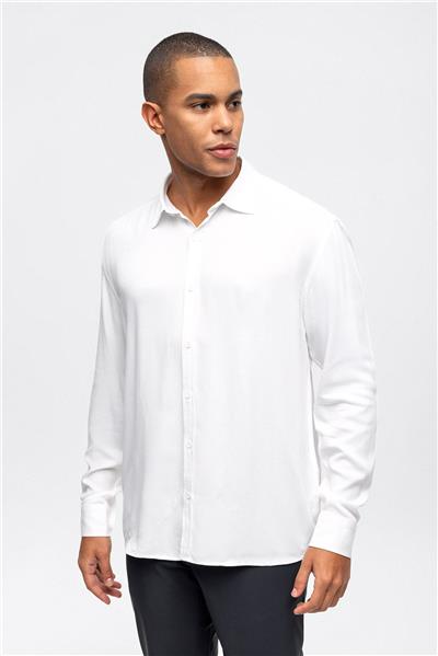 Beyaz Loose Fit Gömlek