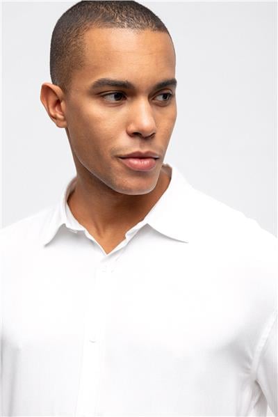 Beyaz Loose Fit Gömlek