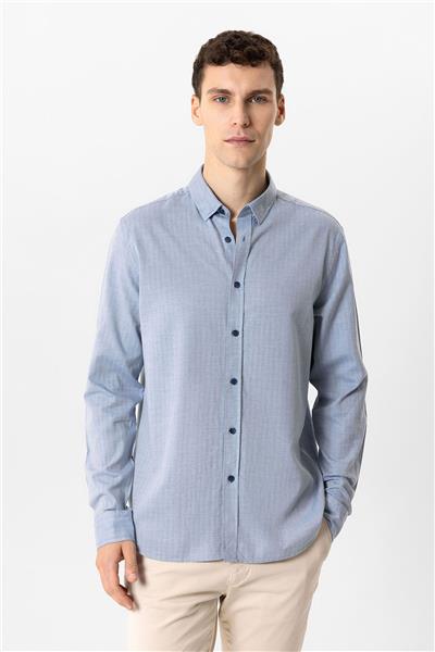 Mavi Regular Fit %100 Pamuk Gömlek