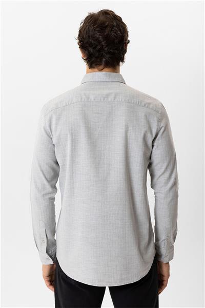 Gri Regular Fit %100 Pamuk Gömlek