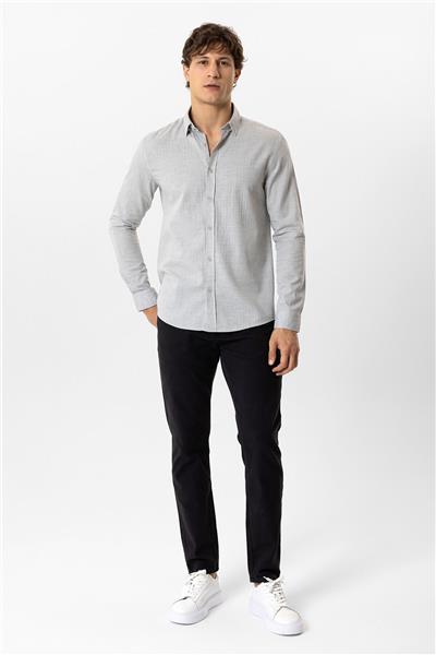 Gri Regular Fit %100 Pamuk Gömlek