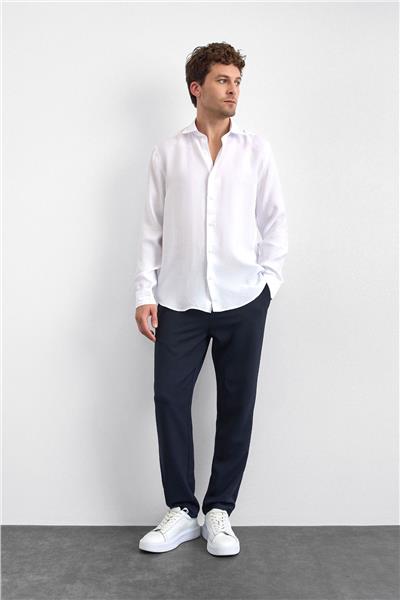 Beyaz Normal Yaka  Gömlek