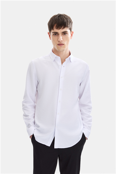 Beyaz Regular Fit Gömlek