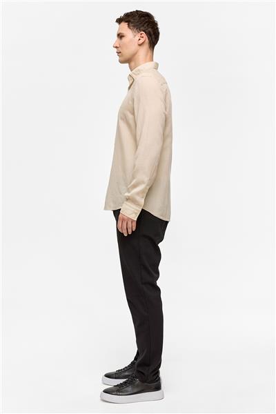 Vizon Uzun Kollu Dokuma Gömlek