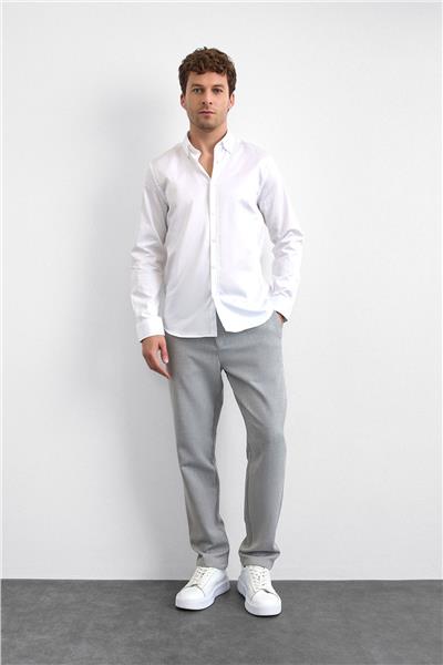 Beyaz Normal Yaka  Gömlek