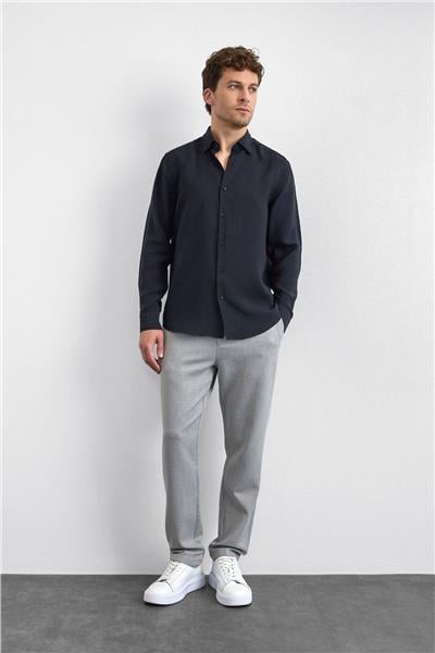 Siyah Normal Yaka  Gömlek