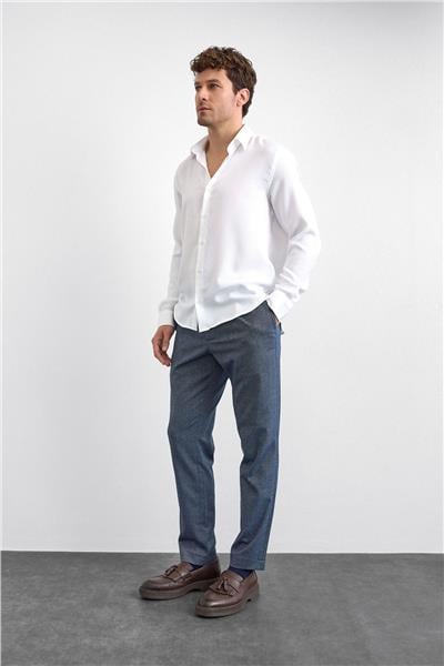 Beyaz Normal Yaka  Gömlek