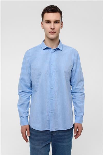 Mavi Regular Fit Uzun Kollu Gömlek