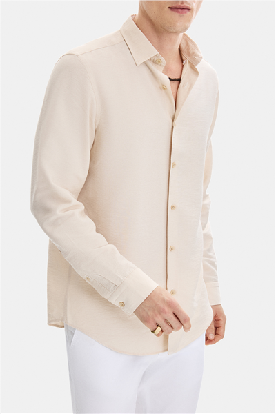 Bej Regular Fit Gömlek