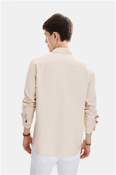 Bej Regular Fit Gömlek