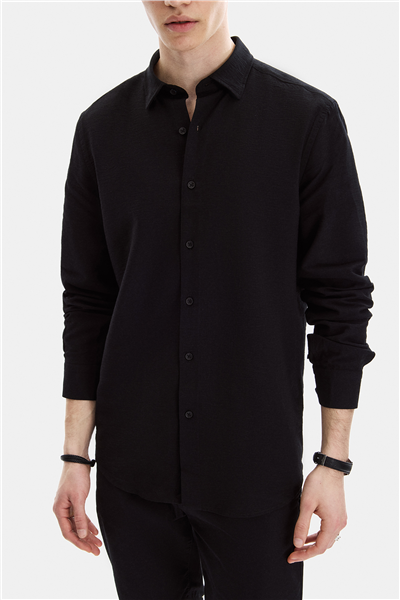 Siyah Regular Fit Gömlek