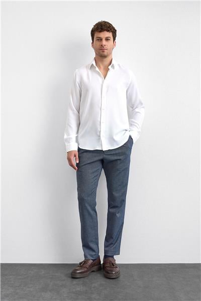 Beyaz Normal Yaka  Gömlek