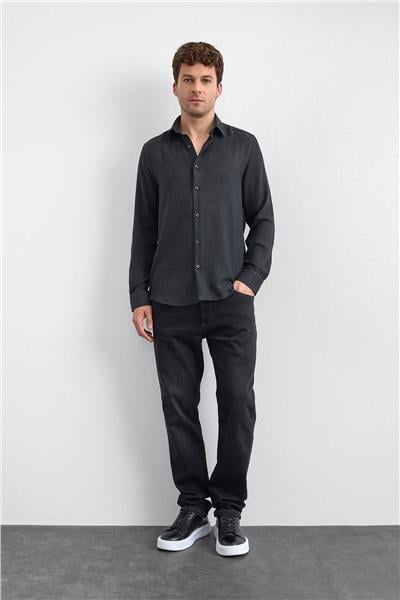 Antrasit Normal Yaka  Gömlek