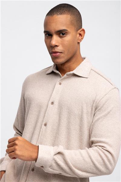 Bej Regular Fit Gömlek