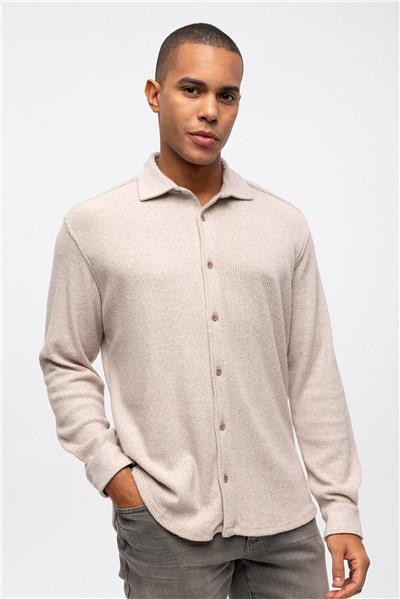 Bej Regular Fit Gömlek