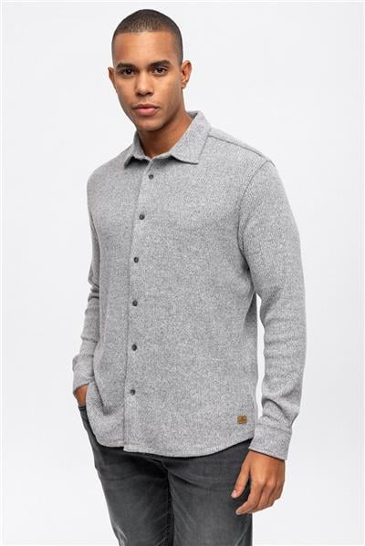 Açık Gri Regular Fit Gömlek