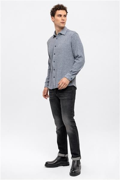 Lacivert Regular Fit Gömlek