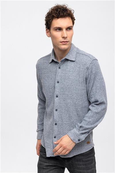 Lacivert Regular Fit Gömlek