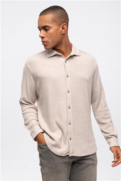 Bej Regular Fit Gömlek