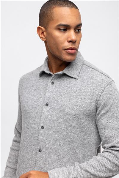 Açık Gri Regular Fit Gömlek