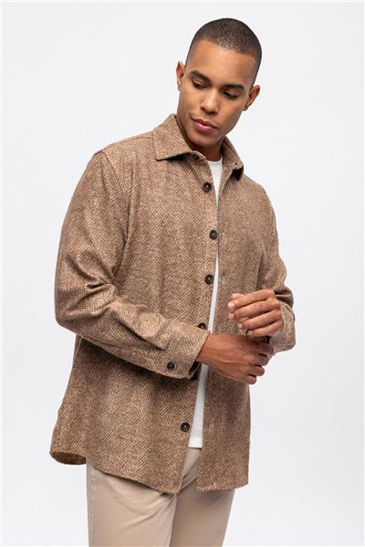 Haki Oversize Fit Oduncu Gömlek